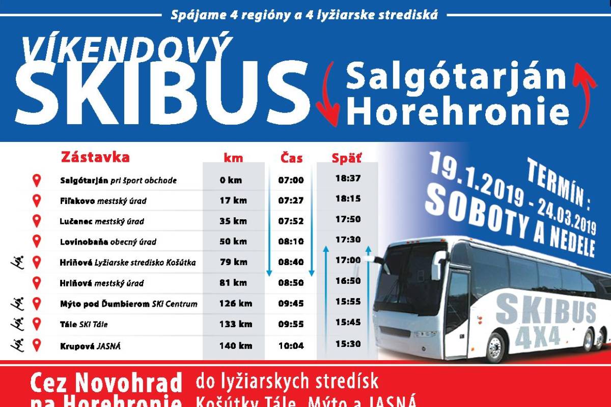 Víkendový skibus 4x4