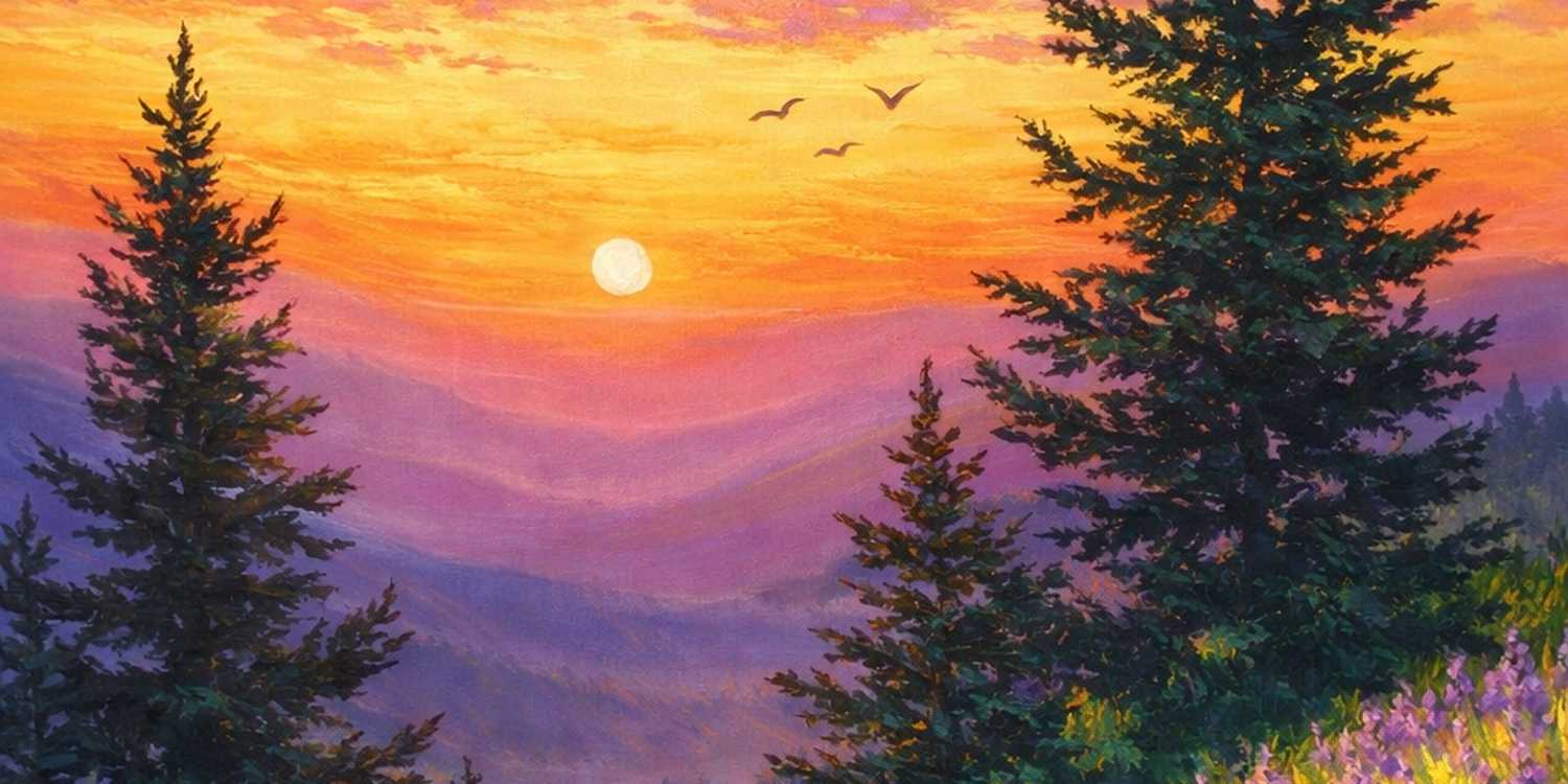 Relaxačný kurz maľovania - Pokoj lesa