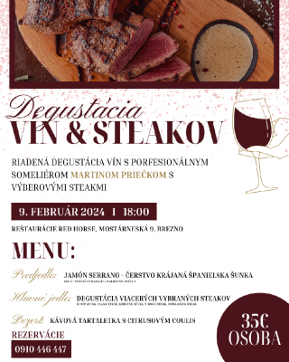 Degustácia vín & steakov