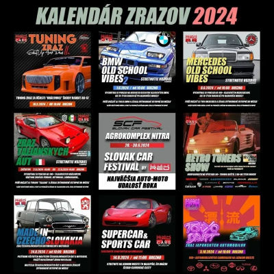 Kalendár zrazov automobilov 2024