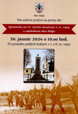Spomienka na 79. výročie skončenia 2. sv. vojny a oslobodenia obce Heľpa
